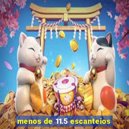 menos de 11.5 escanteios